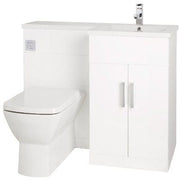 Aquatrend Petite WC Unit, Base Unit & Basin - All Colours - Bathrooms
