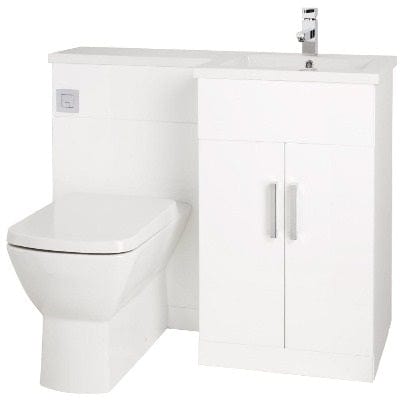 Aquatrend Petite WC Unit, Base Unit & Basin - All Colours - Bathrooms