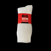 BIG Socks Bamboo Work Socks - 2PK WHITE