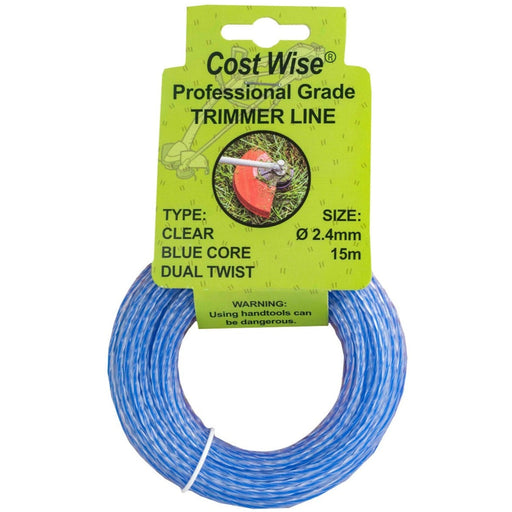 Strimmer Line Dual Blue Twist 2.4mm x 15m - Home & Garden > Lawn & Garden > Outdoor Power Equipment Accessories > Weed Trimmer Accessories > Weed Trimmer Blades & Spools > Weed Trimmer Spools Garden tools & Accesories
