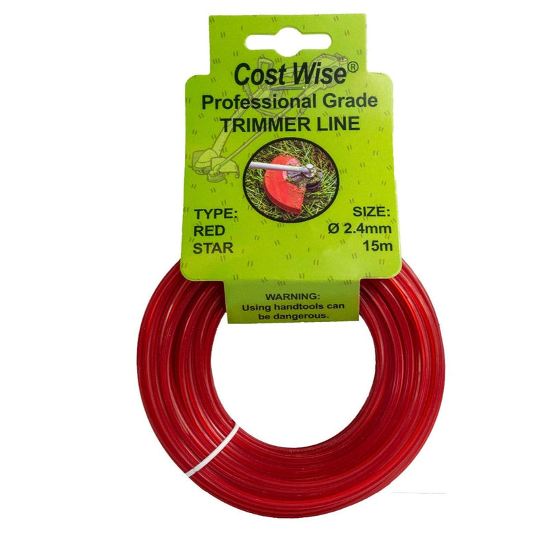 Strimmer Line Red Star 2.4mm x 15m - Home & Garden > Lawn & Garden > Outdoor Power Equipment Accessories > Weed Trimmer Accessories > Weed Trimmer Blades & Spools > Weed Trimmer Spools Garden tools & Accesories