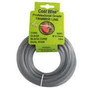 Strimmer Line Dual Black Star 2.7mm x 15m - Home & Garden > Lawn & Garden > Outdoor Power Equipment Accessories > Weed Trimmer Accessories > Weed Trimmer Blades & Spools > Weed Trimmer Spools Garden tools & Accesories