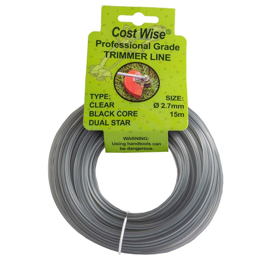 Strimmer Line Dual Black Star 2.7mm x 15m - Home & Garden > Lawn & Garden > Outdoor Power Equipment Accessories > Weed Trimmer Accessories > Weed Trimmer Blades & Spools > Weed Trimmer Spools Garden tools & Accesories