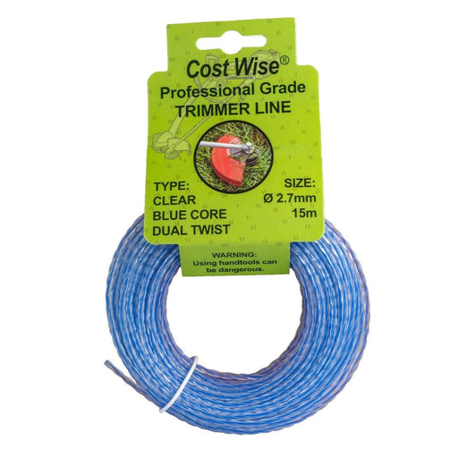 Strimmer Line Dual Blue Twist 2.7mm x 15m - Home & Garden > Lawn & Garden > Outdoor Power Equipment Accessories > Weed Trimmer Accessories > Weed Trimmer Blades & Spools > Weed Trimmer Spools Garden tools & Accesories
