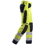 Snickers 6331 AllroundWork Hi-Vis Work Trousers+ Class 2 Hi-Vis Yellow - HI-VIS TROUSERS