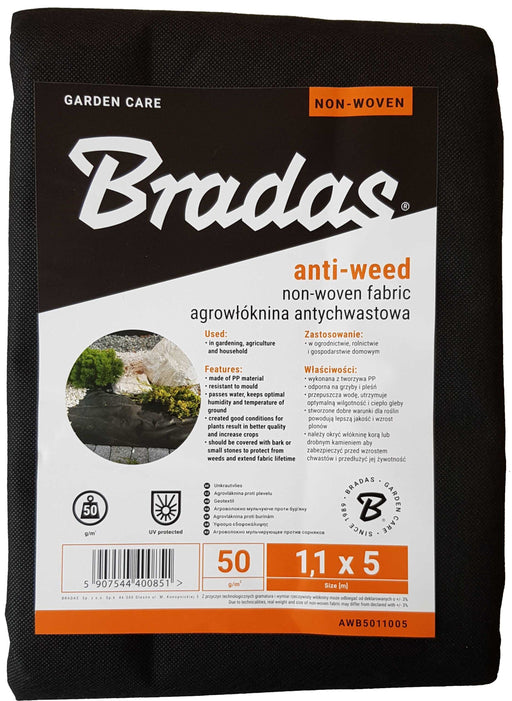 50g Non-Woven Weed Membrane 1.1m x 5m - Home & Garden > Lawn & Garden Garden tools & Accesories