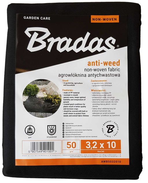 50g Non-Woven Weed Membrane 3.2m x 10m - Home & Garden > Lawn & Garden Garden tools & Accesories