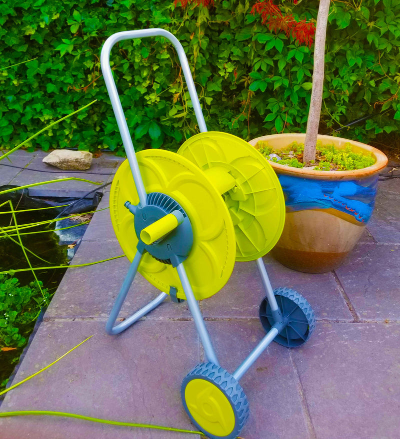 Hose Reel Eco Portable Cart Lime 50m - Home & Garden > Lawn & Garden > Watering & Irrigation > Garden Hoses Garden watering