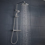 Loft Chrome Shower Mixer Column With Kit - Bathrooms