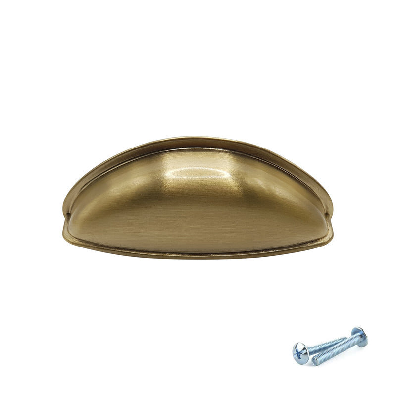 M4TEC Cup Handle Brushed Brass Doors or Cupboards VG3 Series - Hardware > Hardware Accessories > Cabinet Hardware > Cabinet Knobs & Handles Cabinet Knobs & Handles