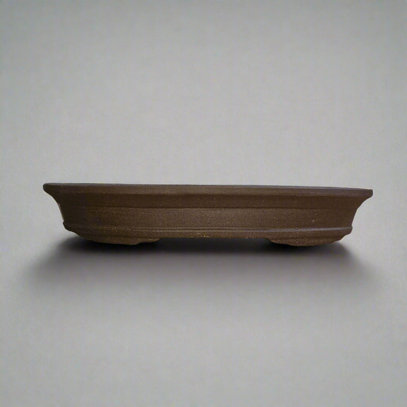 39cm Premium Unglazed Bonsai Pot | Oval | 39cm x 27cm x 7cm | Brown