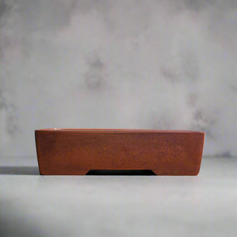 17cm Premium Unglazed Bonsai Pot | Rectangle | 17cm x 9cm x 5cm | Brown