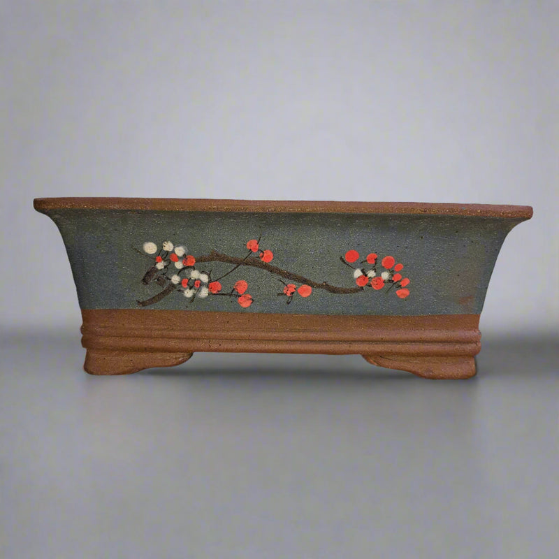 35cm Premium Unglazed Bonsai Pot | Rectangle | 35cm x 26cm x 14cm | Brown