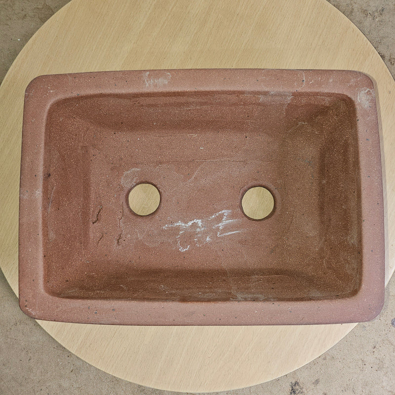 28cm Premium Unglazed Bonsai Pot | Rectangle | 28cm x 20cm x 10cm | Brown