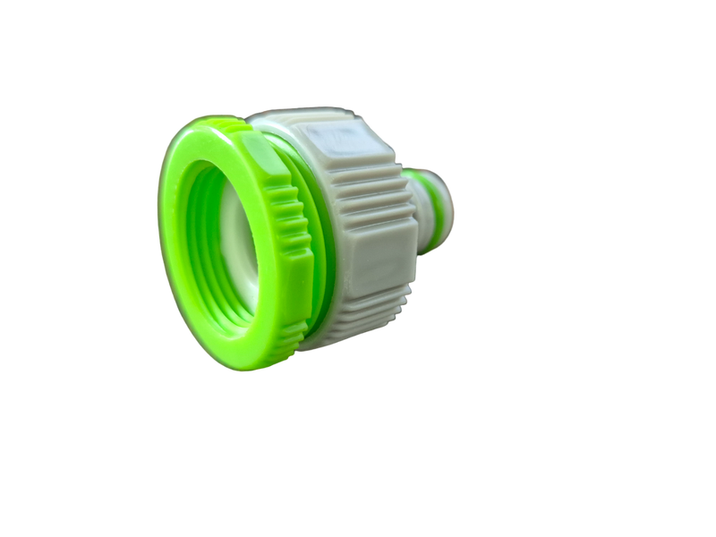 Female Tap Connector 1" or 3/4" BSP Female, Green/Gray - Home & Garden > Lawn & Garden > Watering & Irrigation > Garden Hose Fittings & Valves > Garden Hose Fittings Garden watering