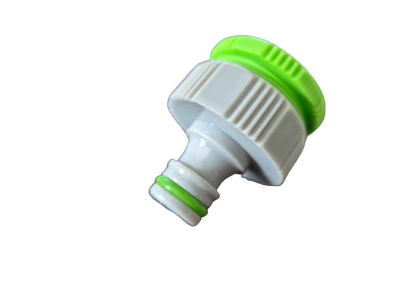 Female Tap Connector 3/4" or 1/2" BSP Female, Green/Gray - Home & Garden > Lawn & Garden > Watering & Irrigation > Garden Hose Fittings & Valves > Garden Hose Fittings Garden watering