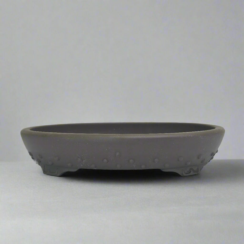 30cm Premium Unglazed Bonsai Pot | Oval | 30cm x 24cm x 6cm | Brown