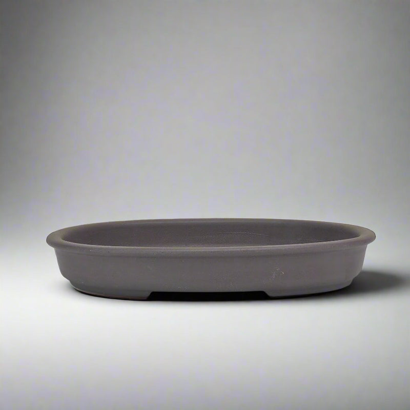 20cm Premium Unglazed Bonsai Pot | Oval | 20cm x 15cm x 3cm | Brown