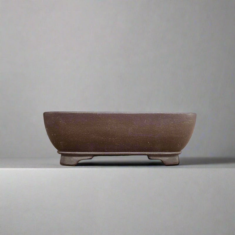 21cm Premium Unglazed Bonsai Pot | Rectangle | 21cm x 17cm x 7cm | Brown