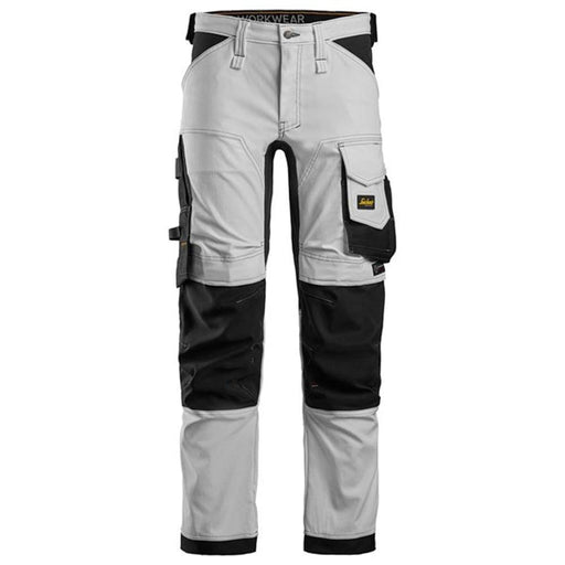 Snickers 6341 AllroundWork Stretch Trousers White - KNEE PAD TROUSERS
