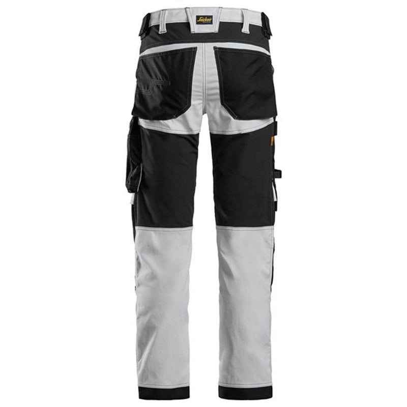 Snickers 6341 AllroundWork Stretch Trousers White - KNEE PAD TROUSERS
