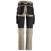 Snickers 6803 AllroundWork, Stretch Trousers without Knee Pockets Khaki - CARGO & COMBAT TROUSERS