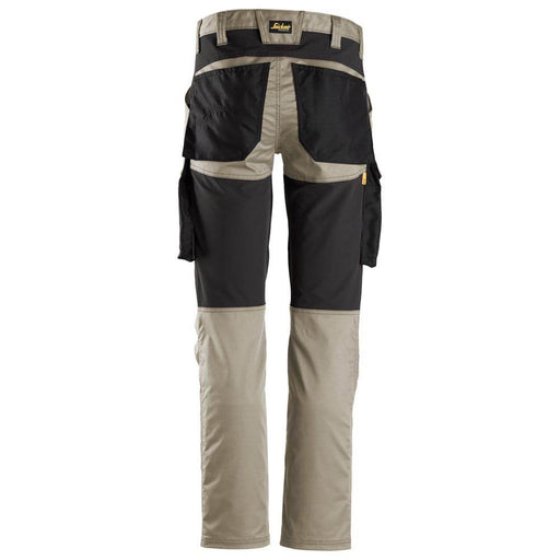 Snickers 6803 AllroundWork, Stretch Trousers without Knee Pockets Khaki - CARGO & COMBAT TROUSERS