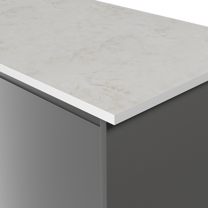 Aria F7408 Ice Onyx - Satin NDF Texture - White Core - Hardware > Building Materials > Countertops