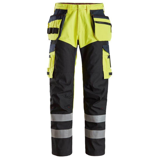 Snickers 6265 ProtecWork, Trousers Reinforced front of leg, Holster Pockets High-Vis Class 1 - FLAME RETARDANT TROUSERS