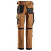 Snickers 6324 AllroundWork, Canvas+ Stretch Work Trousers+ Brown - Business & Industrial > Work Safety Protective Gear KNEE PAD TROUSERS