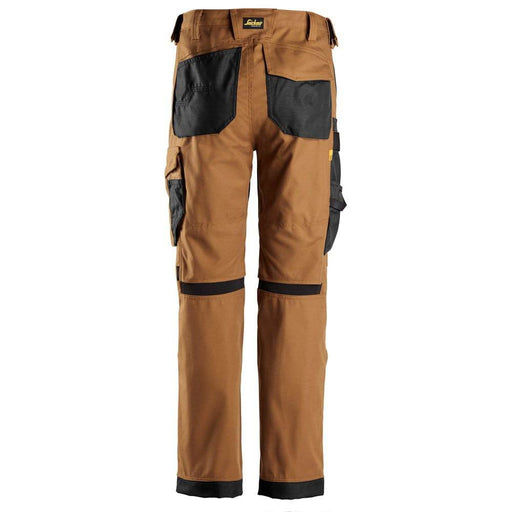 Snickers 6324 AllroundWork, Canvas+ Stretch Work Trousers+ Brown - Business & Industrial > Work Safety Protective Gear KNEE PAD TROUSERS