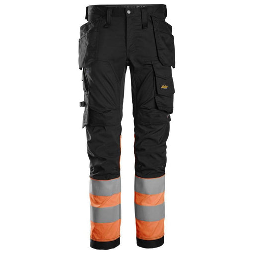 Snickers 6234 High-Vis Class 1 Stretch Trousers Holster Pockets - Business & Industrial > Work Safety Protective Gear HI-VIS TROUSERS