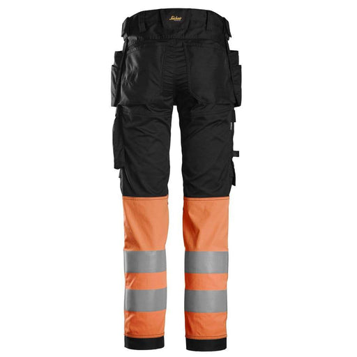 Snickers 6234 High-Vis Class 1 Stretch Trousers Holster Pockets - Business & Industrial > Work Safety Protective Gear HI-VIS TROUSERS