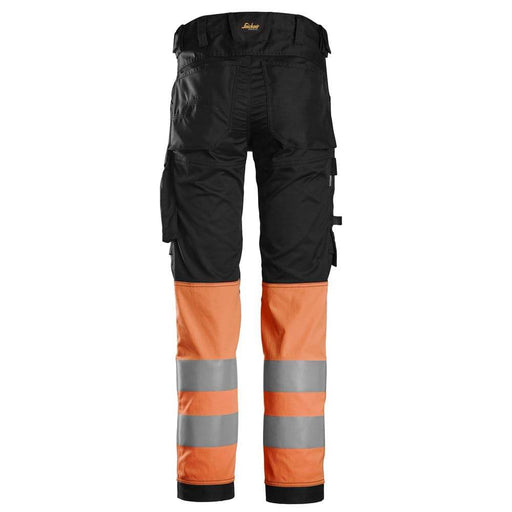Snickers 6334 High-Vis Class 1 Stretch Trousers - HI-VIS TROUSERS