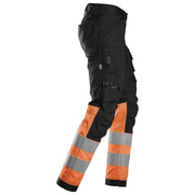 Snickers 6334 High-Vis Class 1 Stretch Trousers - HI-VIS TROUSERS
