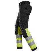 Snickers 6334 High-Vis Class 1 Stretch Trousers - HI-VIS TROUSERS
