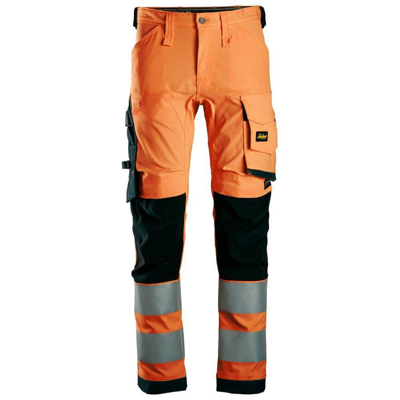 Snickers 6343 High-Vis Class 2 Stretch Trousers - HI-VIS TROUSERS