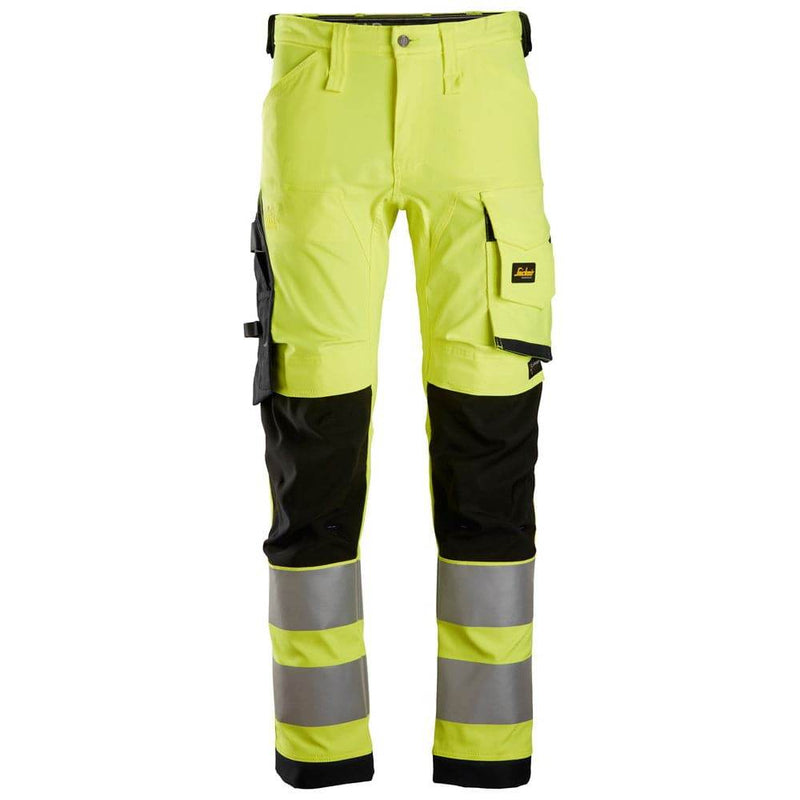 Snickers 6343 High-Vis Class 2 Stretch Trousers - HI-VIS TROUSERS