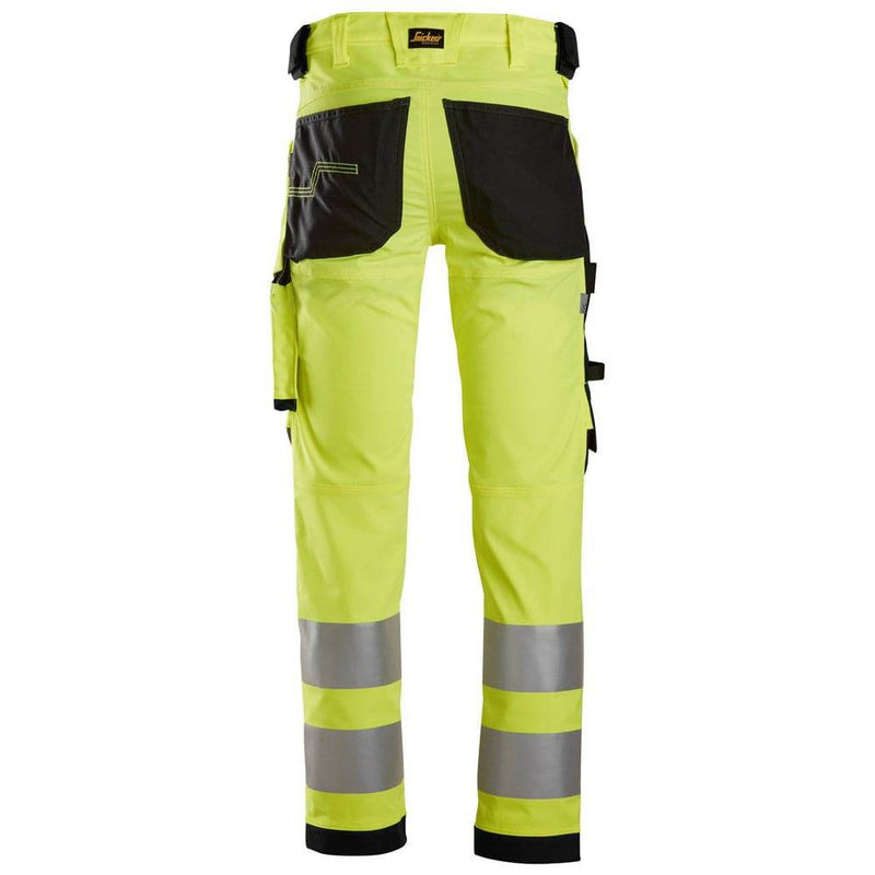 Snickers 6343 High-Vis Class 2 Stretch Trousers - HI-VIS TROUSERS