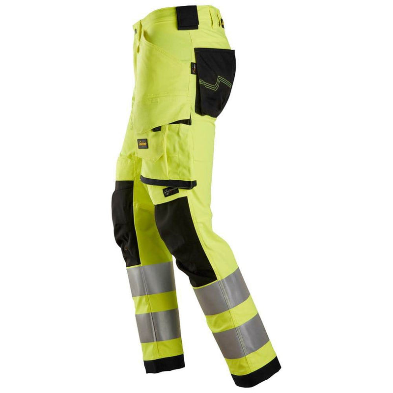 Snickers 6343 High-Vis Class 2 Stretch Trousers - HI-VIS TROUSERS