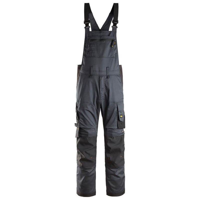 Snickers 6051 AllroundWork Stretch Bib & Brace Trousers Steel Grey - BIB & BRACE