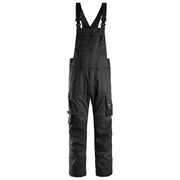 Snickers 6051 AllroundWork Stretch Bib & Brace Trousers Black - BIB & BRACE
