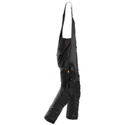 Snickers 6051 AllroundWork Stretch Bib & Brace Trousers Black - BIB & BRACE
