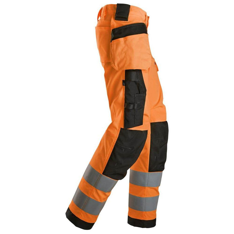 Snickers 6734 High-Vis Class 2 Women's Stretch Trousers Holster Pockets - WOMENS HI-VIS CLOTHING