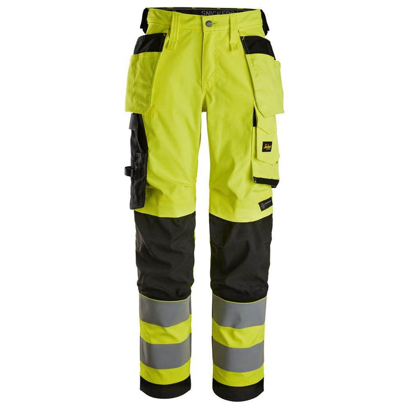 Snickers 6743 Hi-Vis Class 2 Women's Stretch Trousers Holster Pockets - Business & Industrial > Work Safety Protective Gear WOMENS HI-VIS CLOTHING