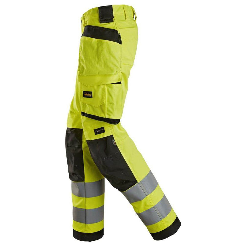 Snickers 6734 High-Vis Class 2 Women's Stretch Trousers Holster Pockets - WOMENS HI-VIS CLOTHING