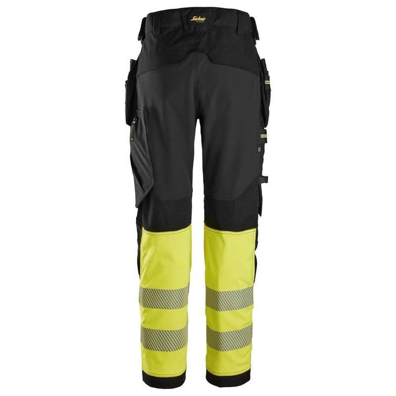 Snickers 6934 Hi-Vis Class 1 Stretch Work Trousers Holster Pockets - Business & Industrial > Work Safety Protective Gear HI-VIS TROUSERS