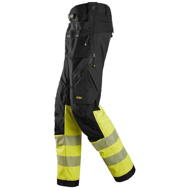 Snickers 6934 Hi-Vis Class 1 Stretch Work Trousers Holster Pockets - Business & Industrial > Work Safety Protective Gear HI-VIS TROUSERS