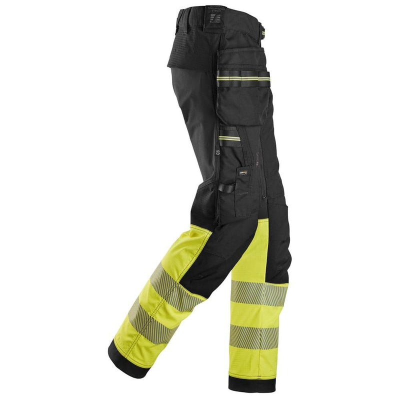 Snickers 6934 Hi-Vis Class 1 Stretch Work Trousers Holster Pockets - Business & Industrial > Work Safety Protective Gear HI-VIS TROUSERS