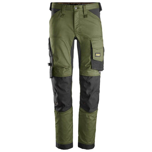 Snickers 6341 AllroundWork, Stretch Trousers Khaki Green - KNEE PAD TROUSERS